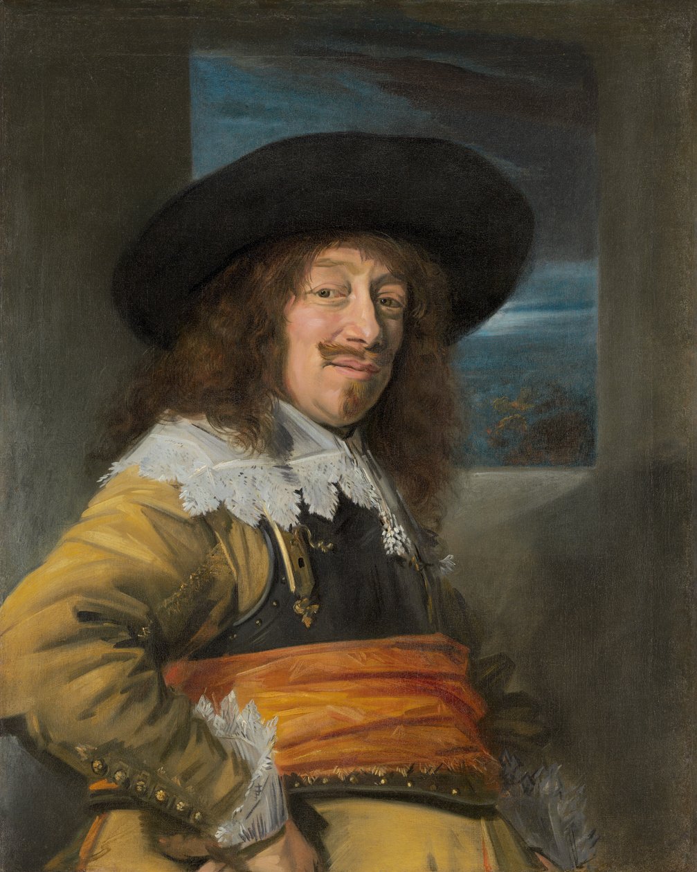 Haarlemin kansalaiskaartin jäsenen muotokuva, n. 1636-1638 (öljy kankaalle) tekijältä Frans Hals