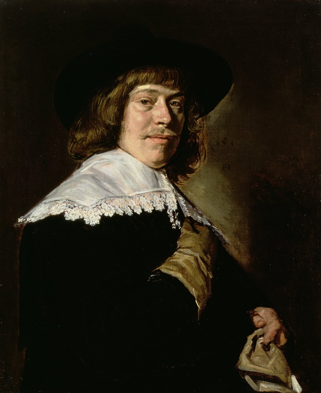 Nuoren miehen muotokuva hansikkaan kanssa, noin 1640 (öljy kankaalle). tekijältä Frans Hals