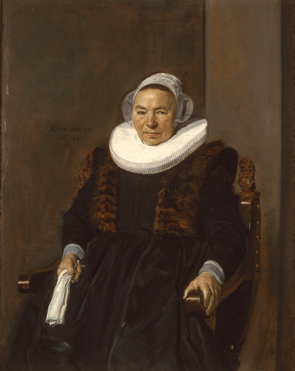 Iäkkään naisen muotokuva, perinteisesti Mevrouw Bodolphe, 1643. tekijältä Frans Hals