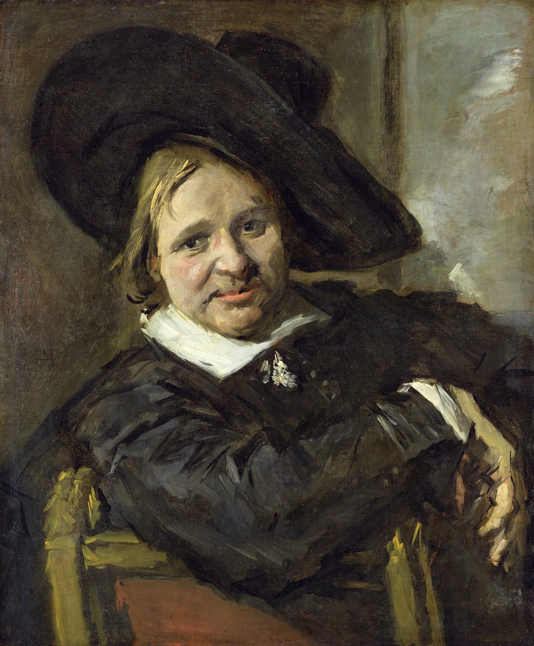 Mies, jolla on löysähattu, vuoden 1660 jälkeen tekijältä Frans Hals