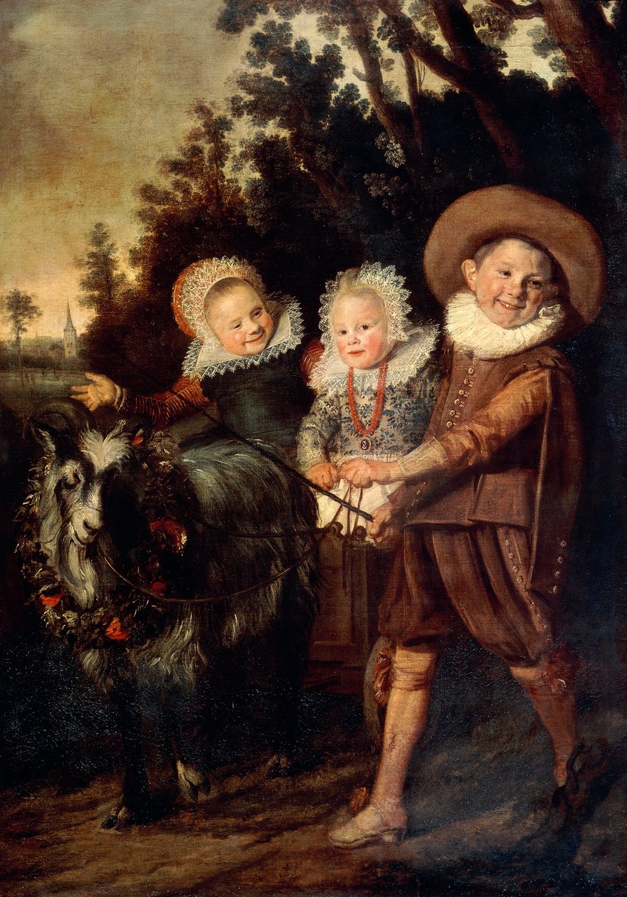 Kolme lasta vuohenkärryillä, n. 1620 (öljy kankaalle) tekijältä Frans Hals