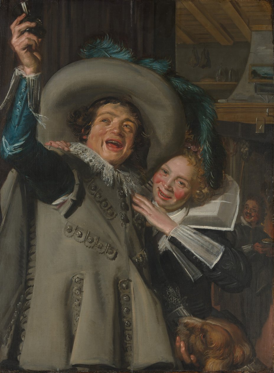 Nuori mies ja nainen majatalossa, 1623. tekijältä Frans Hals