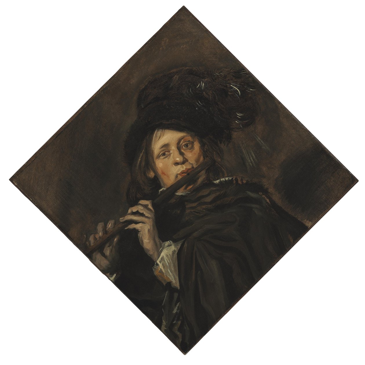 Nuori mies soittaa huilua tekijältä Frans Hals
