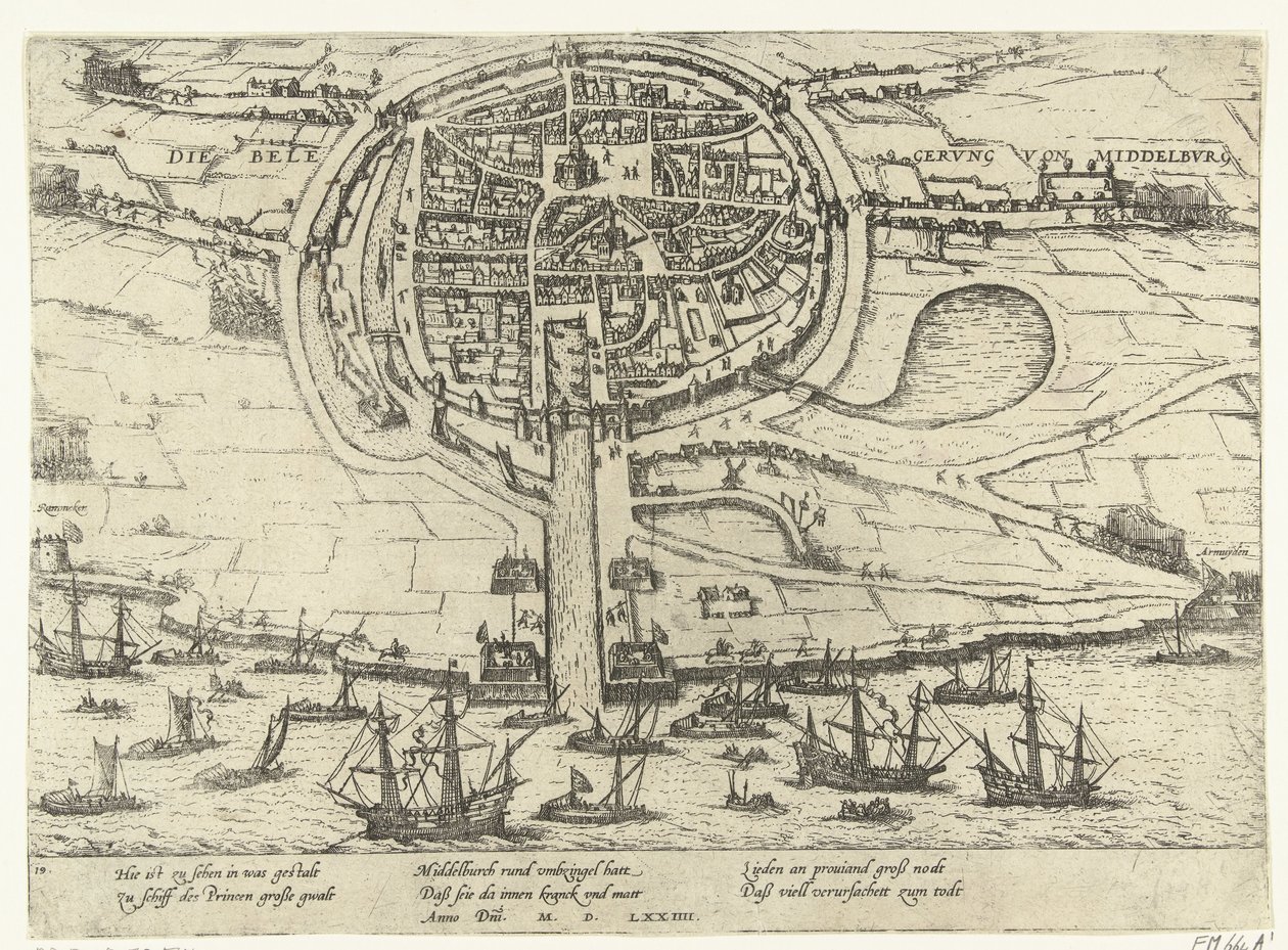 Middelburgin piiritys, 1574 tekijältä Frans Hogenberg