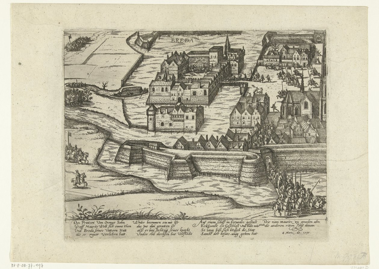 Bredan vangitseminen 1590 tekijältä Frans Hogenberg