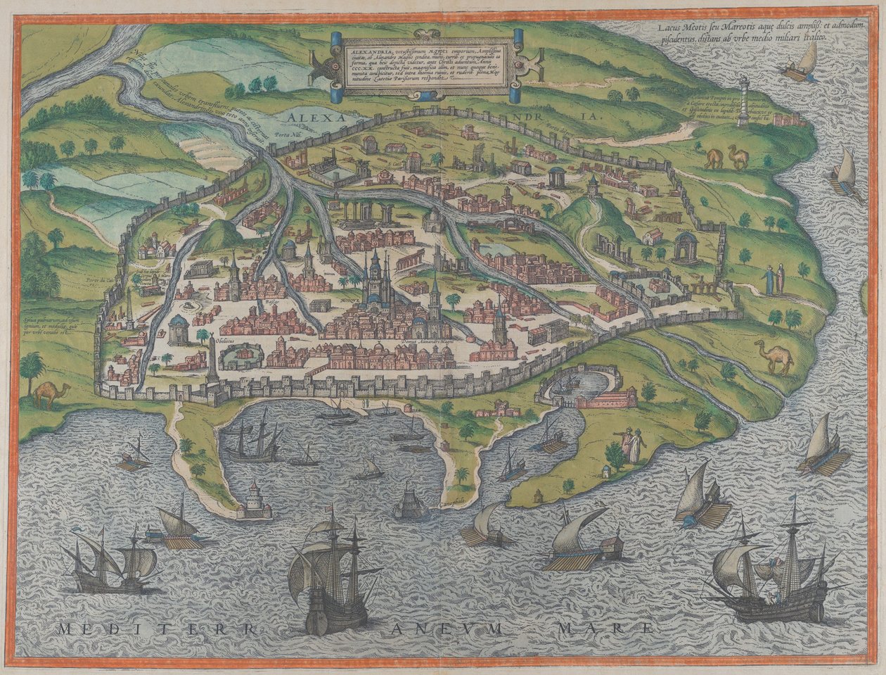 Aleksandrian kartta, 1575 tekijältä Frans Hogenberg