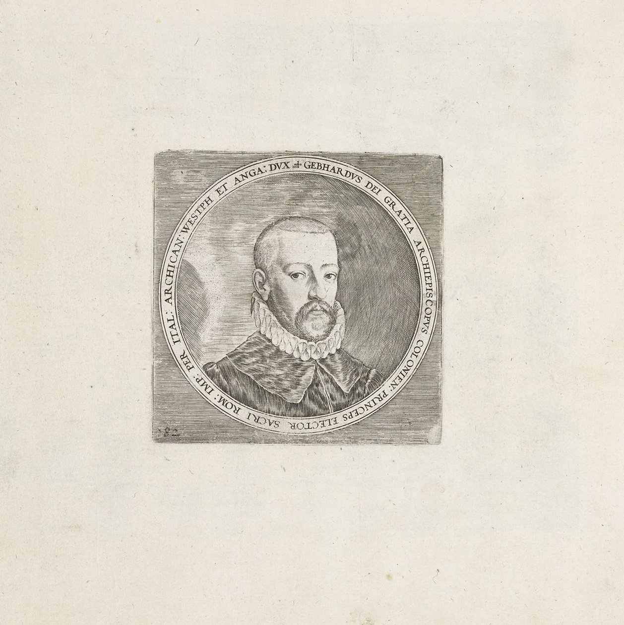 Gebhard Truchsess von Waldburgin muotokuva 1547-1601, noin 1580-1585 tekijältä Frans Hogenberg