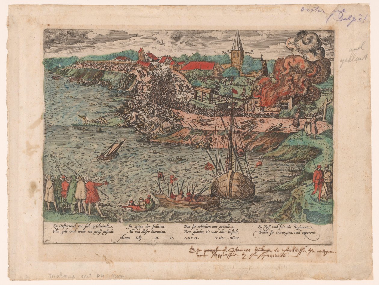 Oosterweelin taistelu, 1567 Sarja 5: Hollannin tapahtumat, 1566-1570 (sarjan nimi) tekijältä Frans Hogenberg