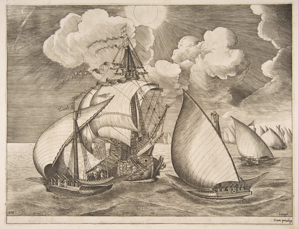 The Sailing Vesselsin karavelin saattama keittiölaivasto, 1561-65. tekijältä Frans Huys