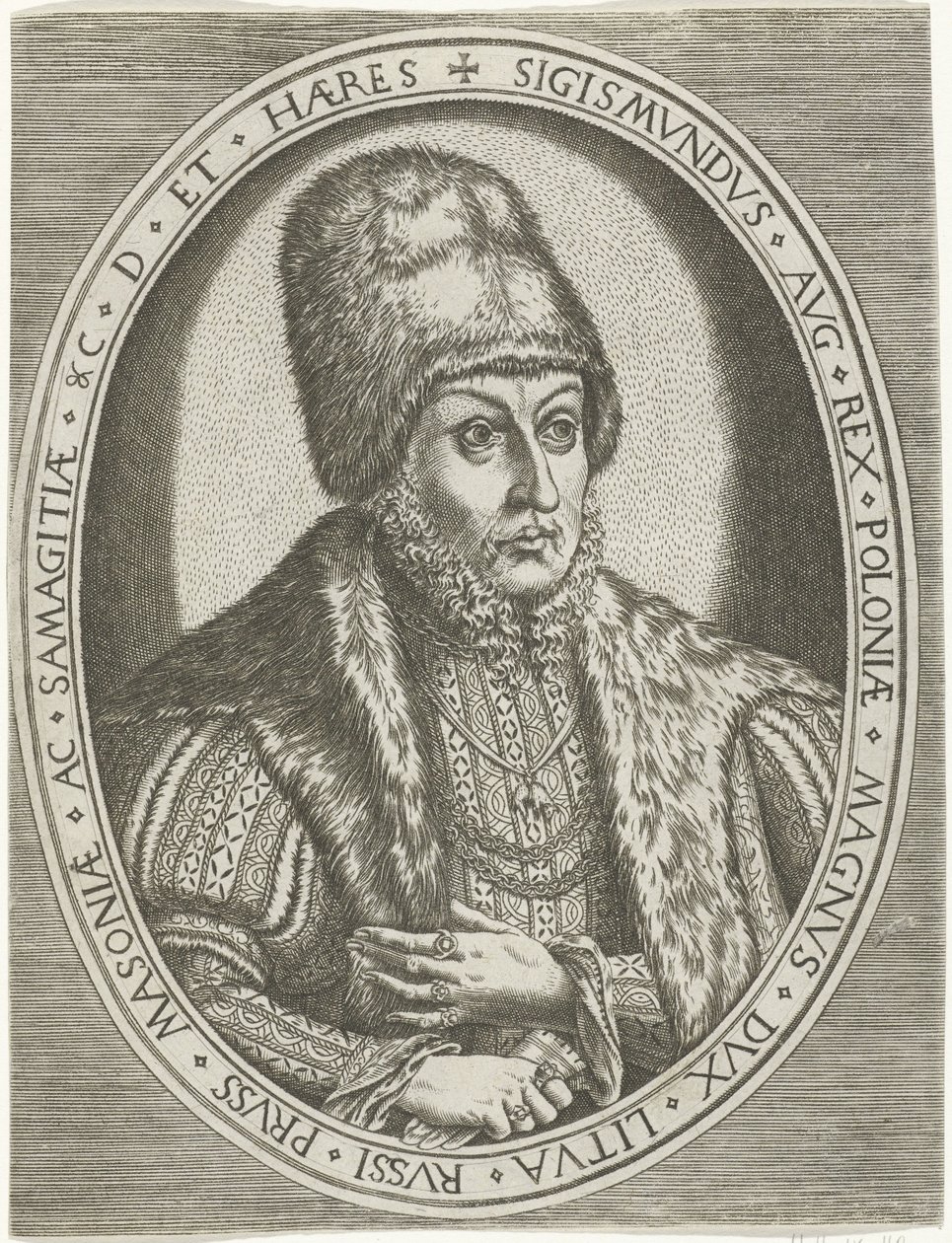 Muotokuva Sigismund II Augustista Kuninkaat, kuningattaret, prinssit ja prinsessat (sarjan nimi) tekijältä Frans Huys