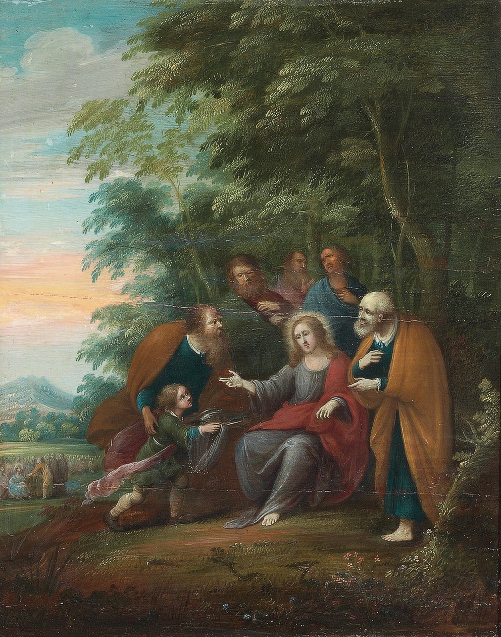 Kohtauksia Kristuksen elämästä ja Hänen opetuksistaan (öljy paneelissa) tekijältä Frans III (attr. to) Francken