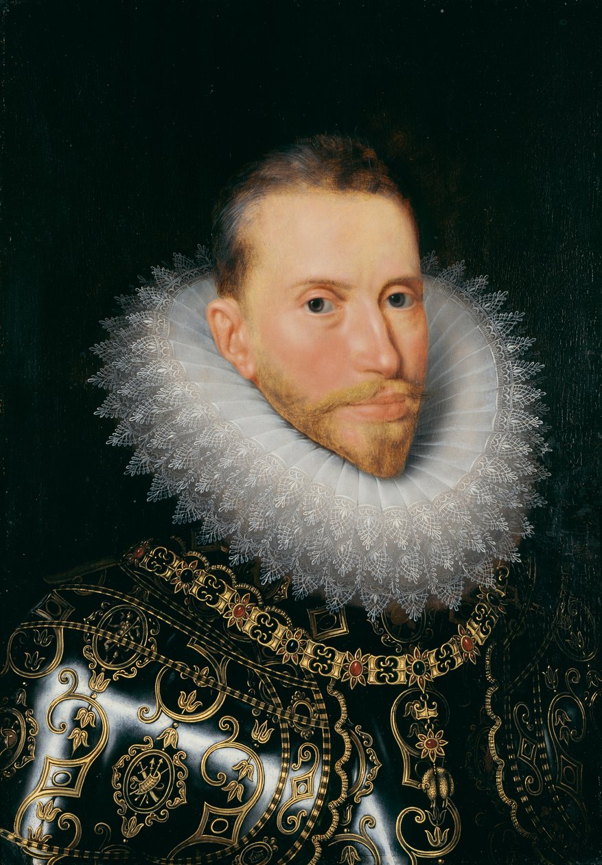 Arkkiherttua Albrecht, n. 1601-20 (öljy paneelille) tekijältä Frans II (after) Pourbus