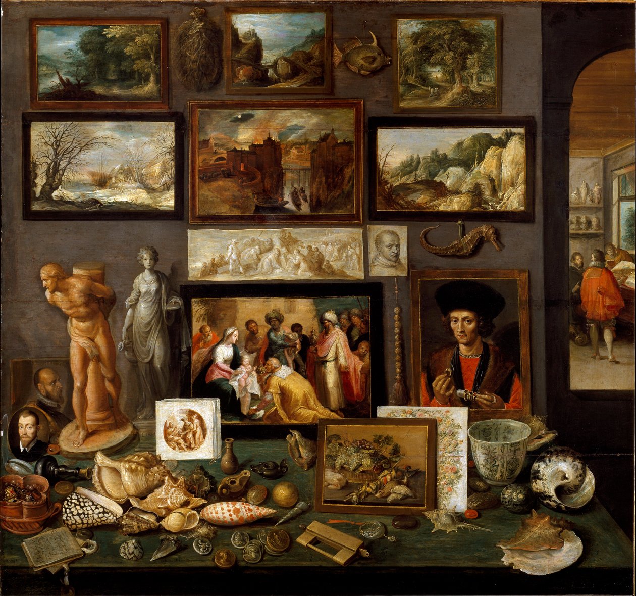 Taiteen ja kurioosien kabinetti (maalaus tekijältä Frans II Francken