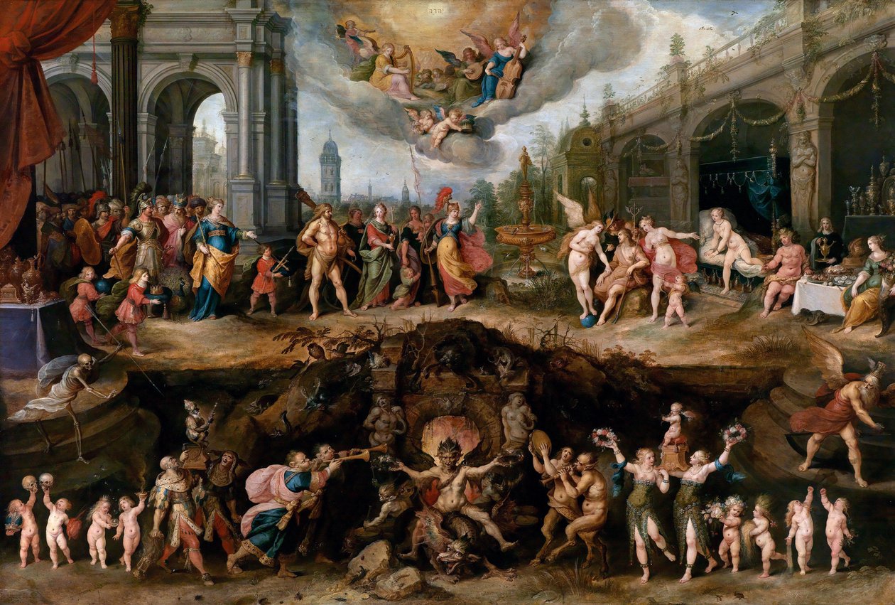 Ihmisen on valittava hyveiden ja pahojen välillä tekijältä Frans II Francken
