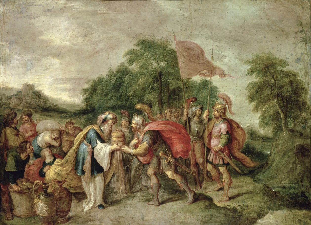 Abrahamin ja Melkisedekin tapaaminen tekijältä Frans II Francken
