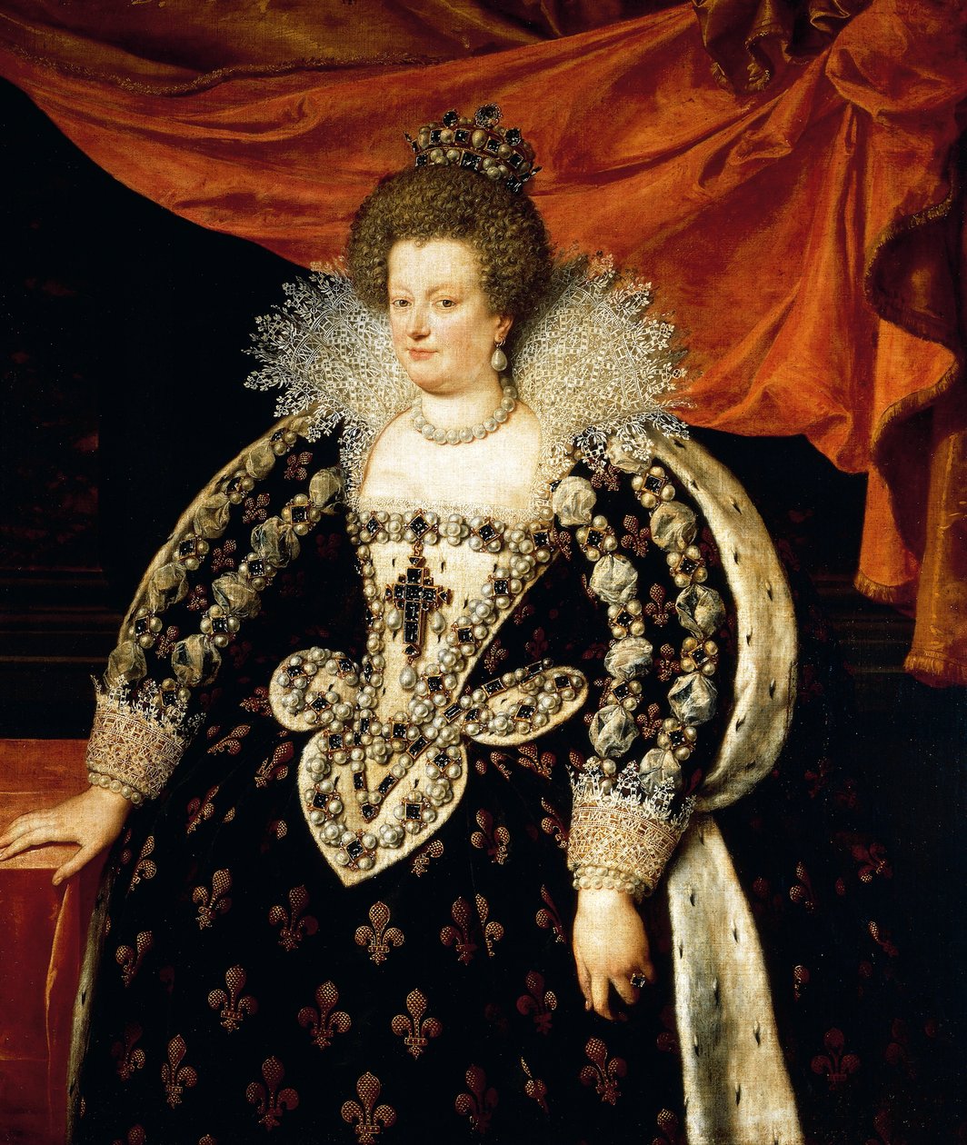 Maria de Medicin täyspitkä muotokuva (Firenze tekijältä Frans II Pourbus
