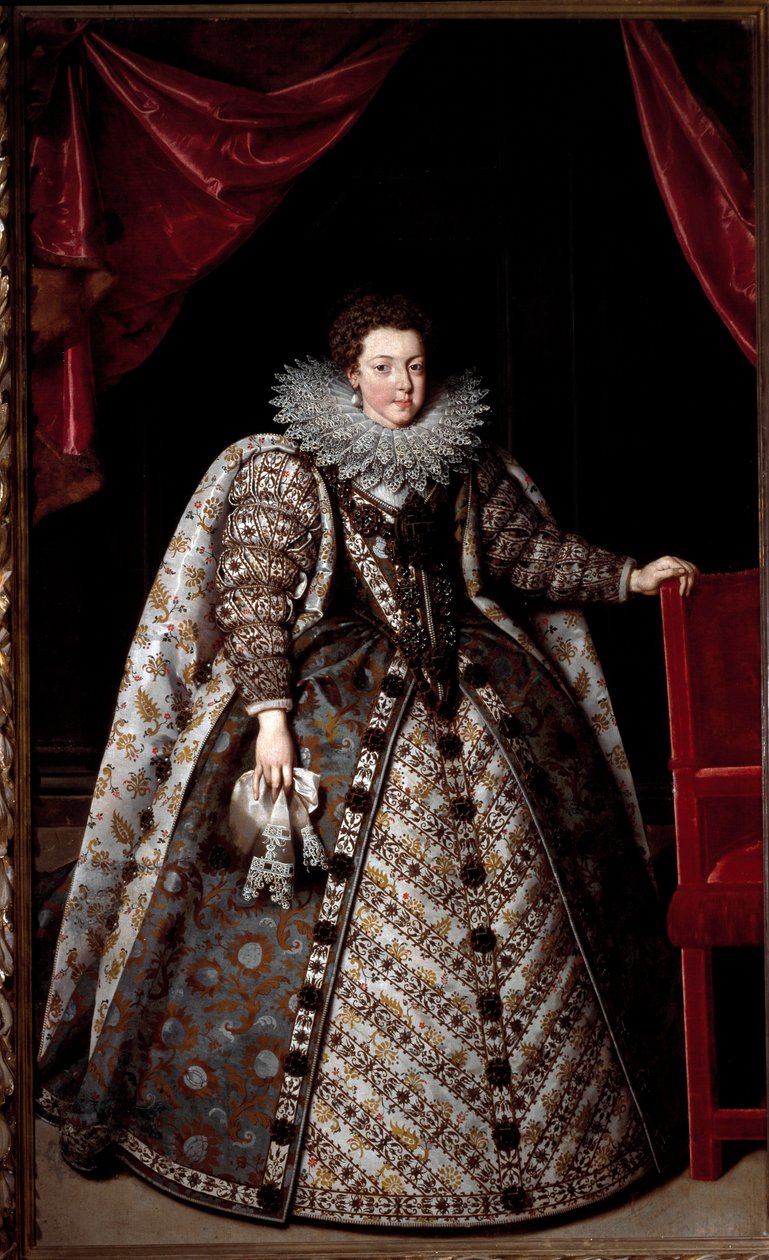 Muotokuva Elisabeth Ranskasta (Elisabeth de Bourbon) tekijältä Frans II Pourbus