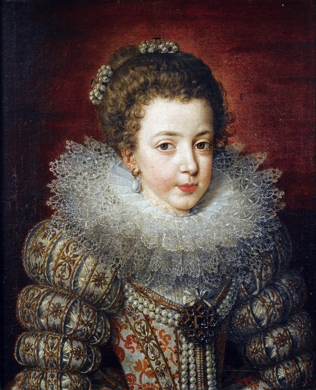 Ranskalaisen Elisabethin muotokuva tekijältä Frans II Pourbus