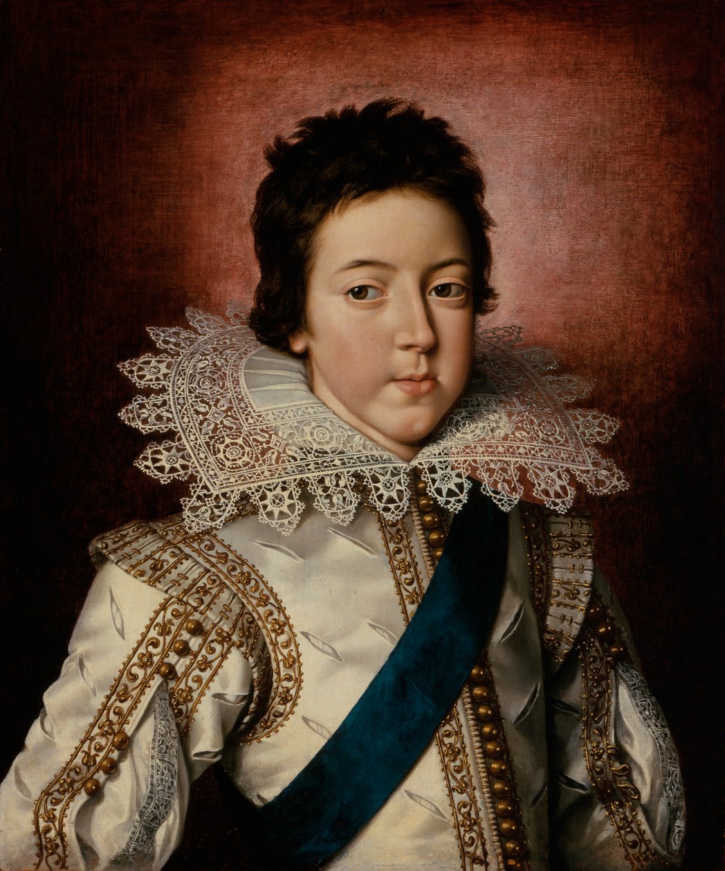 Muotokuva Ranskan kuninkaasta Ludvig XIII poikasena, noin 1616. tekijältä Frans II Pourbus