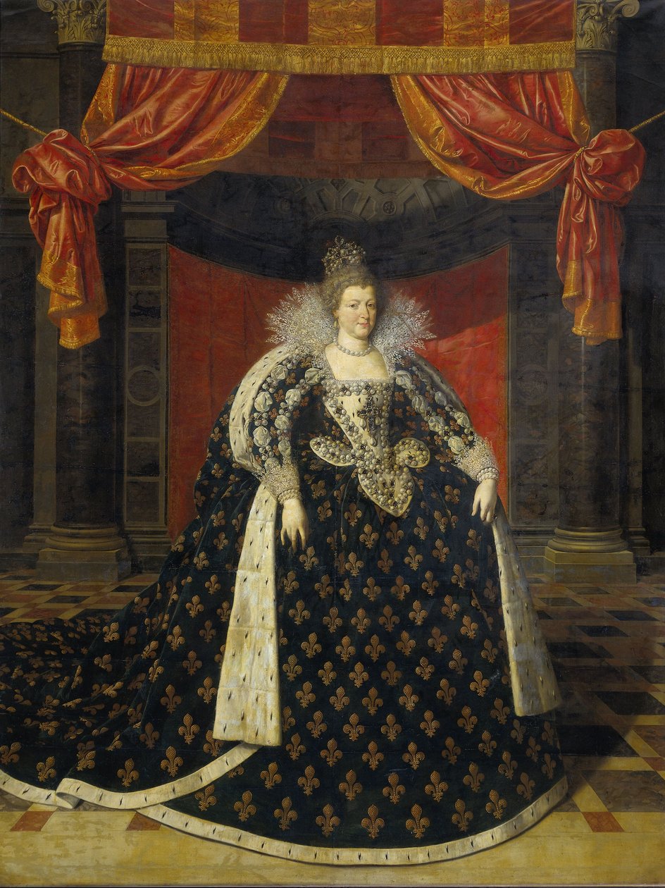 Marie de Medici, n. 1610 tekijältä Frans II studio of Pourbus