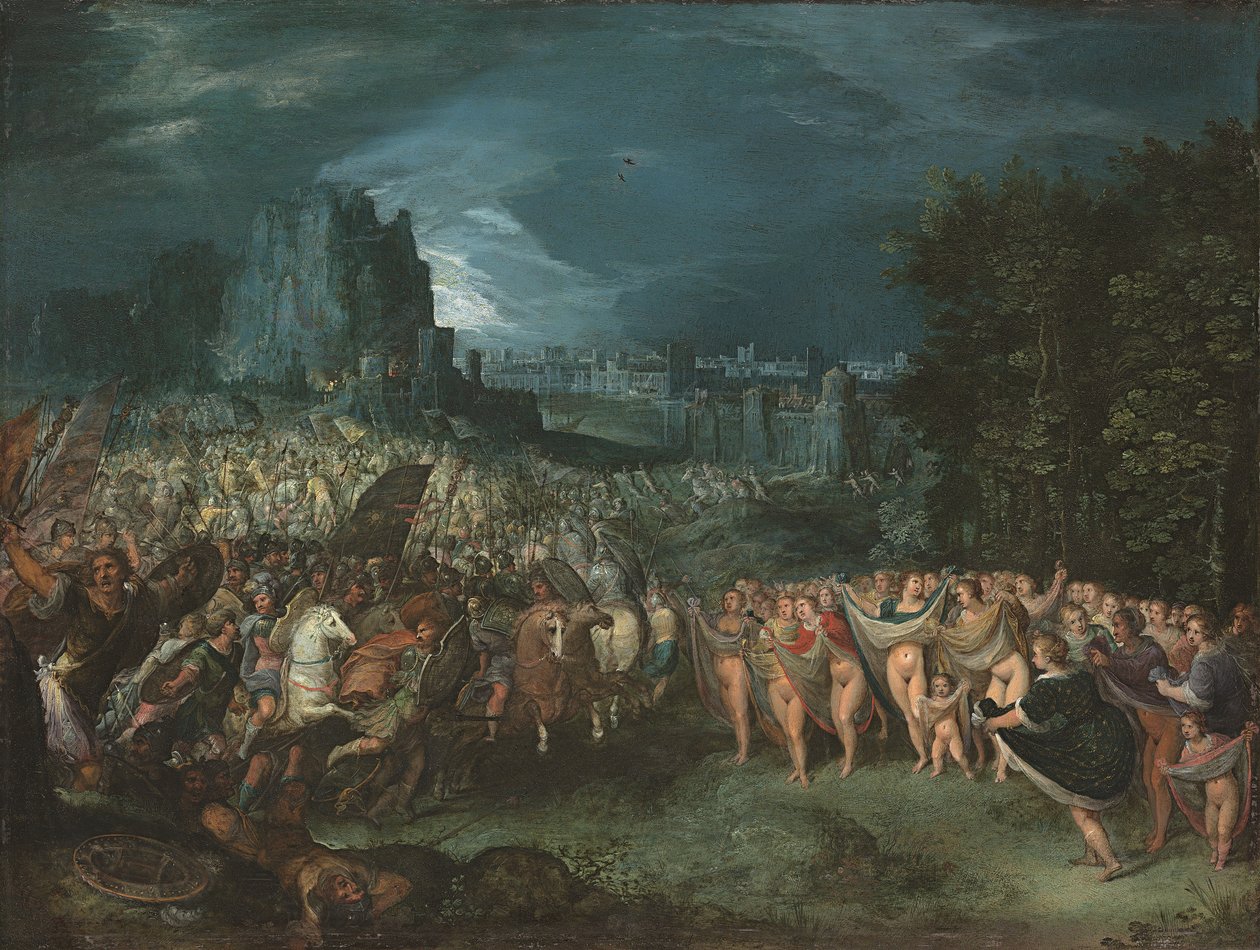 Persialaisten naisten rohkeus (öljy kuparille) tekijältä Frans II the Younger Francken