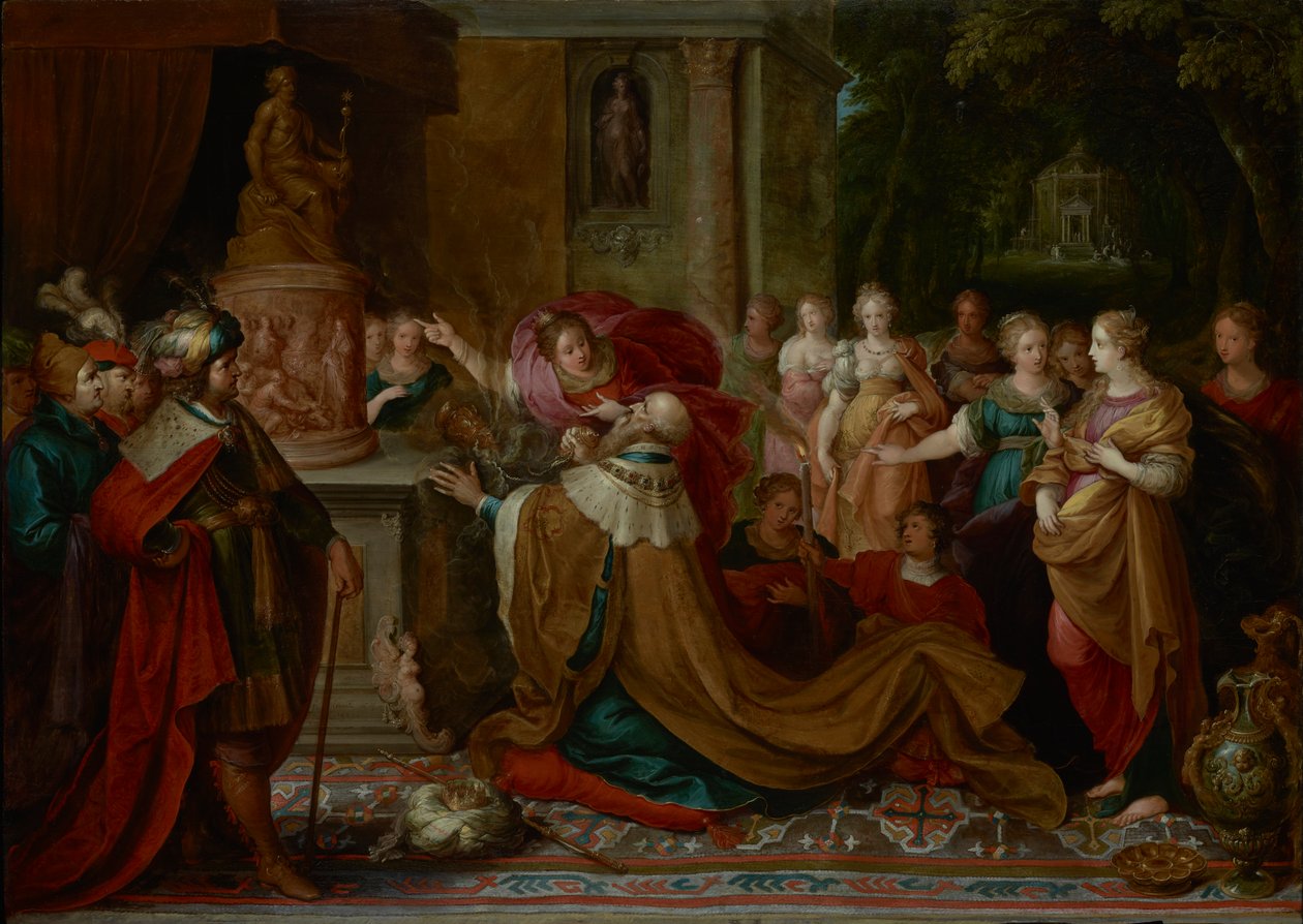 Salomon epäjumalanpalvelus tekijältä Frans II the Younger Francken