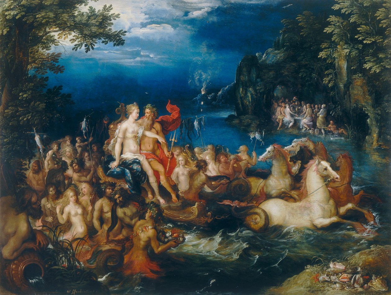 Neptunuksen ja Amfitriitin voitto tekijältä Frans II the Younger Francken