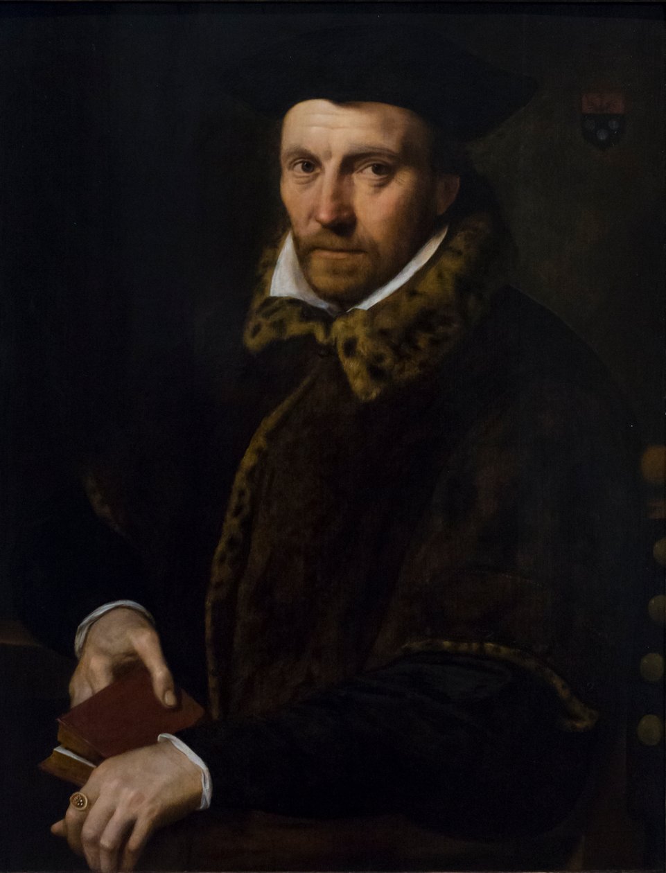 Dom Andreas Boulingierin muotokuva, noin 1580 (öljy tammelle). tekijältä Frans I Pourbus