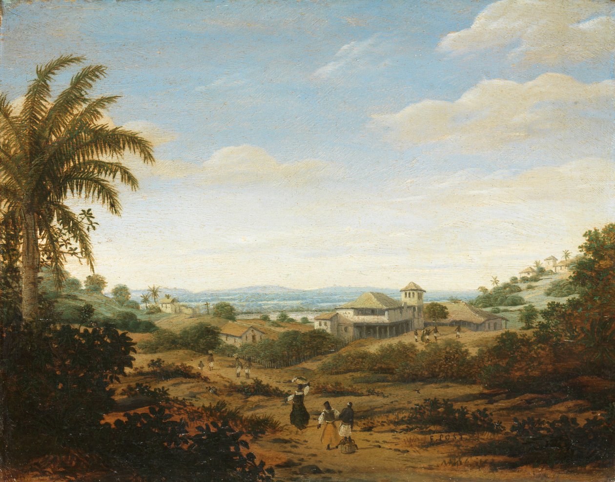 Maisema Senhor de Engenho -joella, Brasilia Maisema Senhor de Engenho -joella, Brasiliassa tekijältä Frans Post