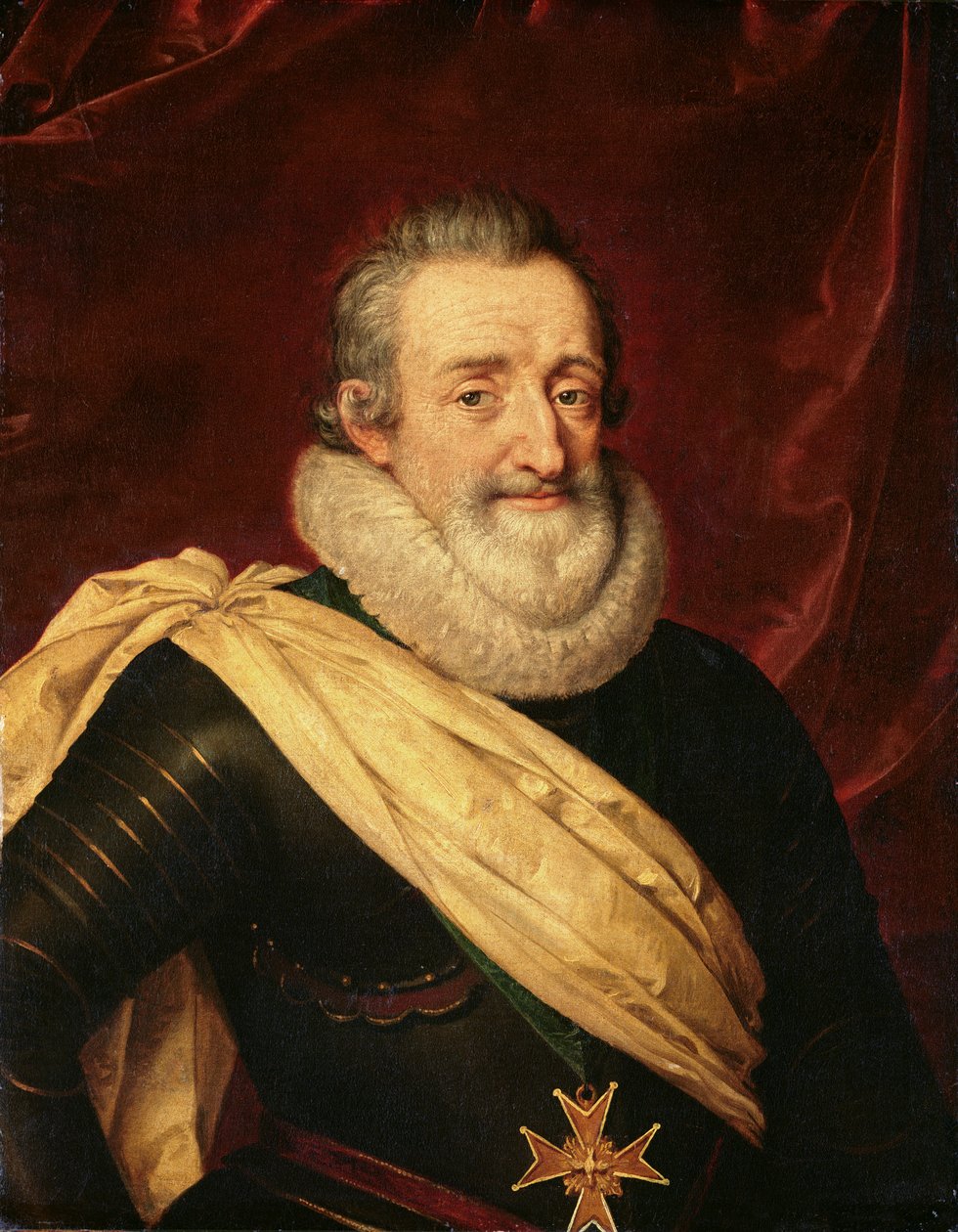 Ranskan kuninkaan Henri IV:n (1553-1610) muotokuva tekijältä Frans Pourbus the Younger