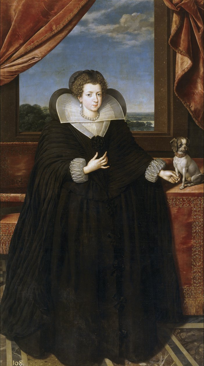 Ranskan kuningatar Elisabethin muotokuva 1602-1644, Espanjan kuningatar puoliso tekijältä Frans Pourbus the Younger