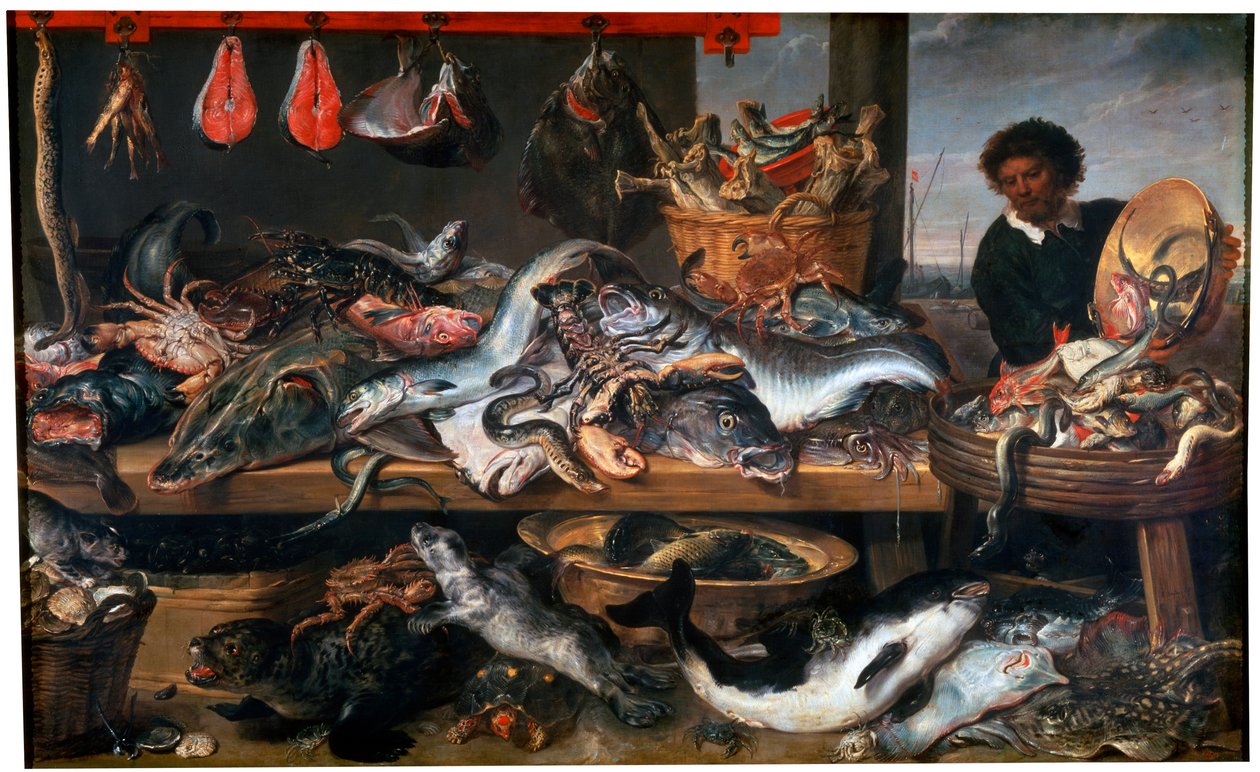 Kalakauppias, 1600-luku tekijältä Frans Snyders or Snijders