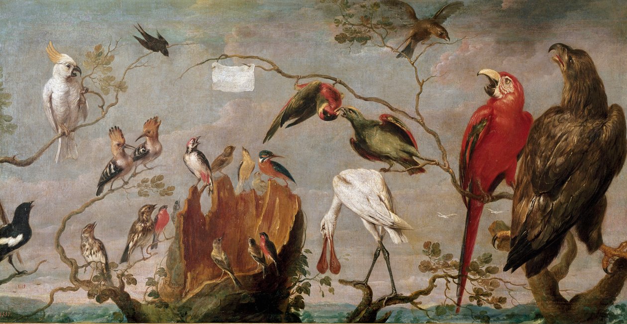 Frans Snydersin (Snijdersin) lintukonserttimaalaus (1579-1657) 1600-luvun Madrid, Prado-museo tekijältä Frans Snyders