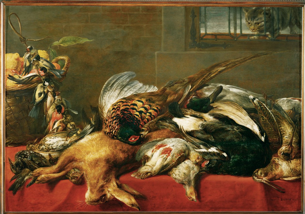 Metsästys asetelma tekijältä Frans Snyders or Snijders