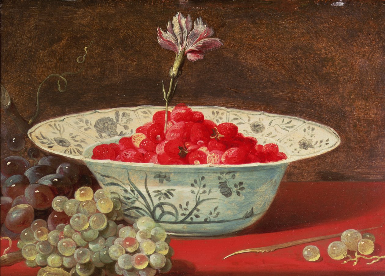 Mansikoita neilikka kanssa tekijältä Frans Snyders or Snijders