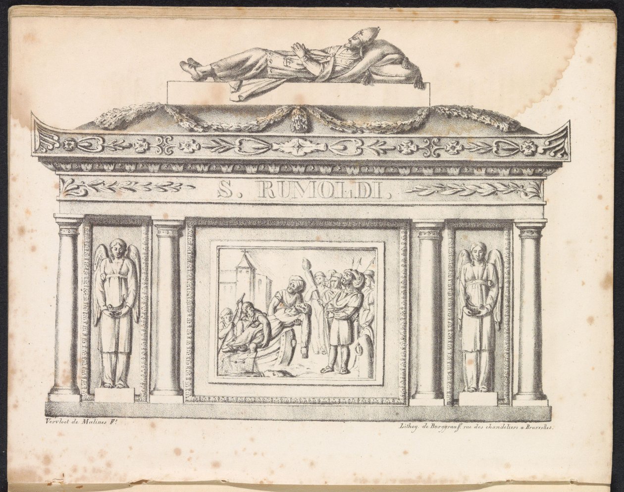 Pyhän Rumboldin pyhäinjäännös, 1825 tekijältä Frans Vervloet