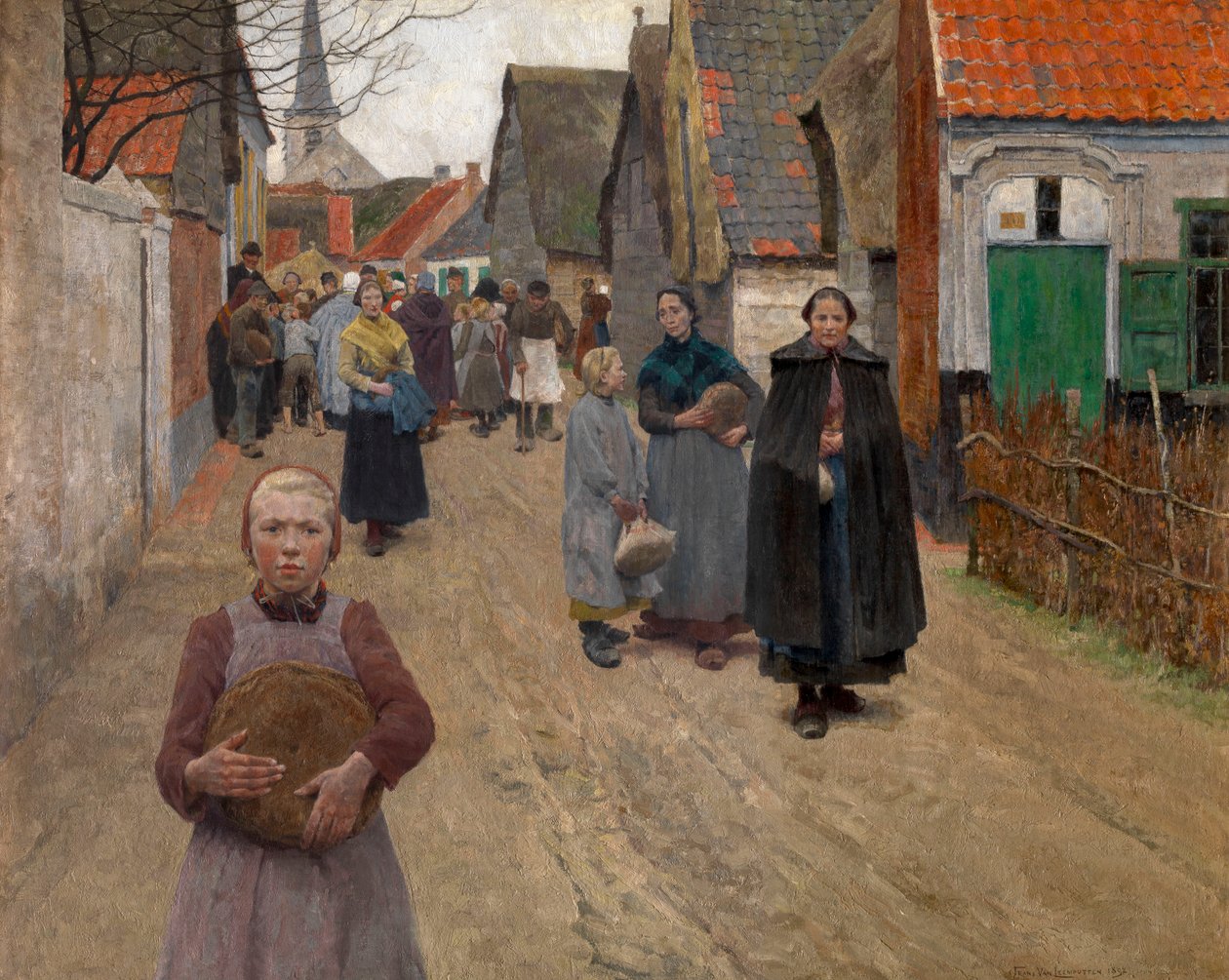 A Distribuição de Pão na Aldeia finlandesa tekijältä Frans Van Leemputten