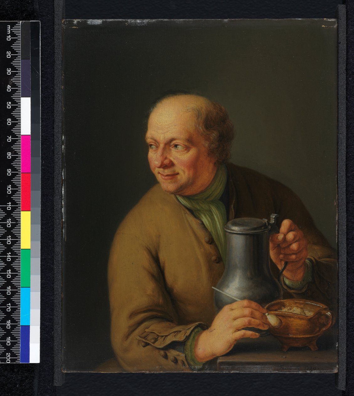 Mies tankardilla, 1739 tekijältä Frans van Mieris
