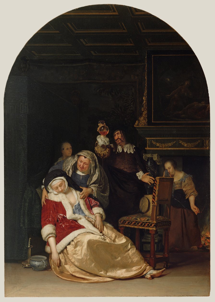 Lääkärin käynti tekijältä Frans van Mieris the Elder
