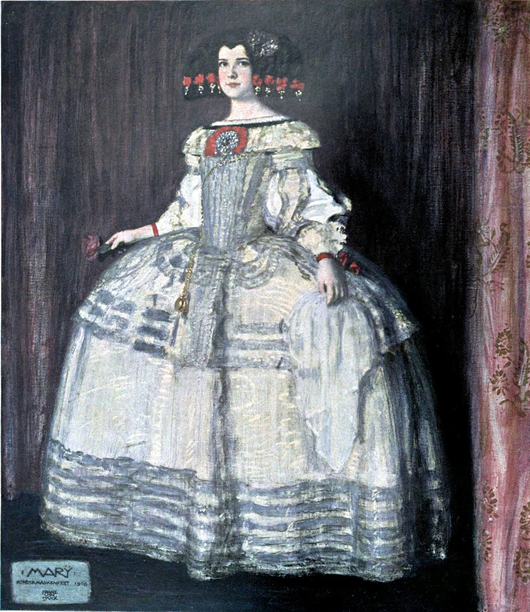Mary im Velazquez Kostüm tekijältä Franz von Stuck