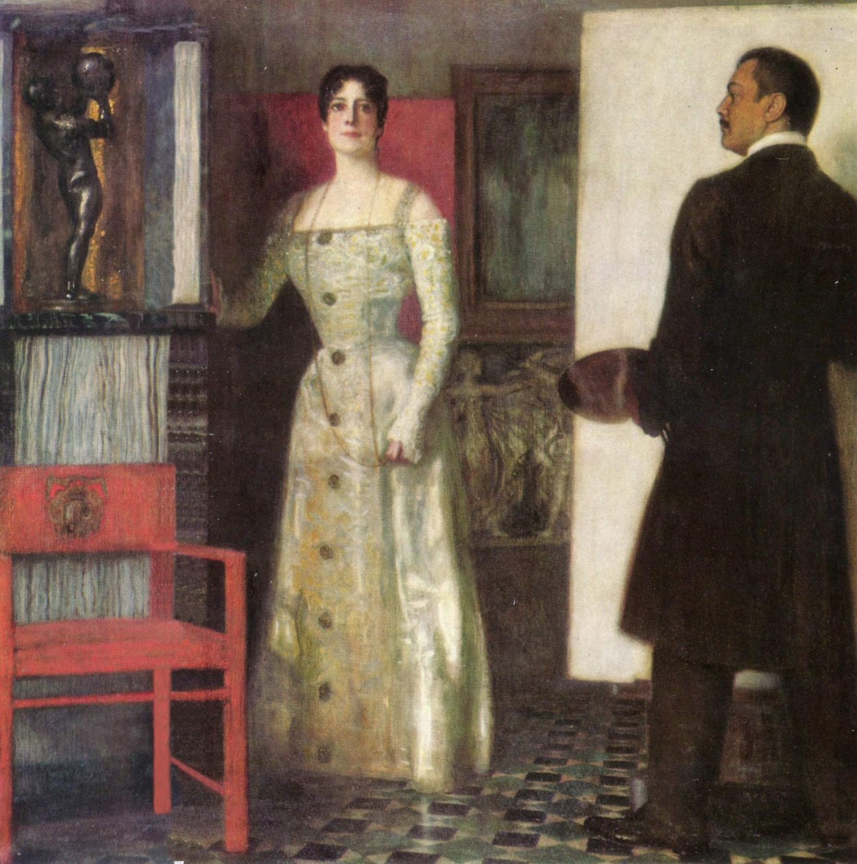 Selbstporträt des Malers und seiner Frau im Atelier tekijältä Franz von Stuck