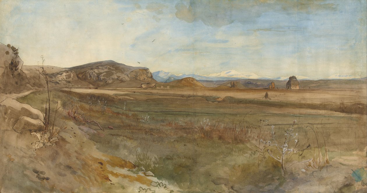 Maisemakampanja Via Flaminialla tekijältä Franz Albert Venus