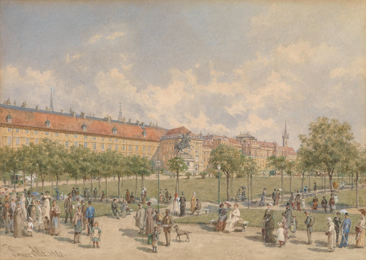 Der Heldenplatz Wien mit Blick auf den Leopoldinischen Trakt der Hofburg tekijältä Franz Alt