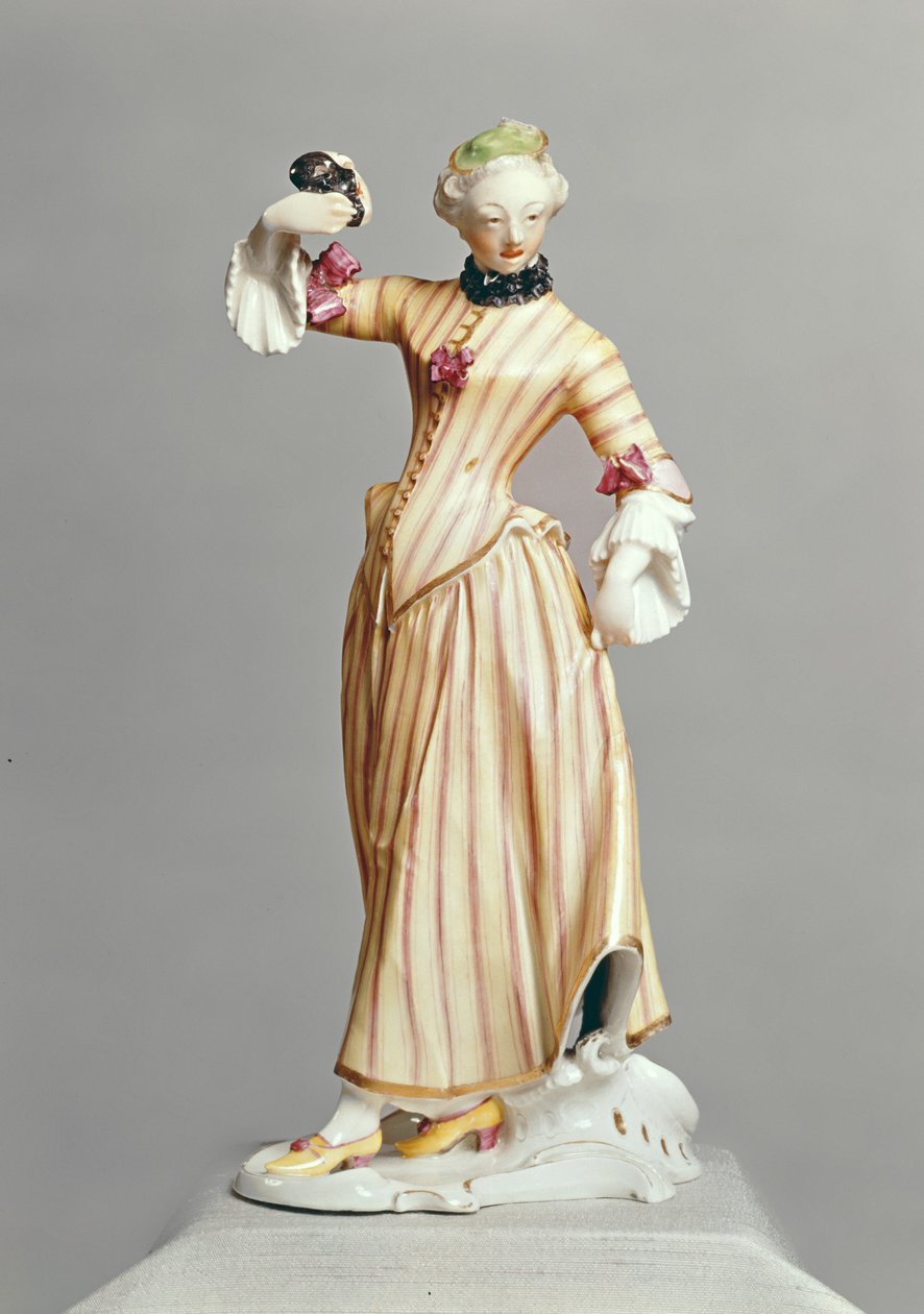 Columbinen hahmo, Commedia dellArte, Nymphenburg, n. 1760 (posliini) tekijältä Franz Anton Bustelli