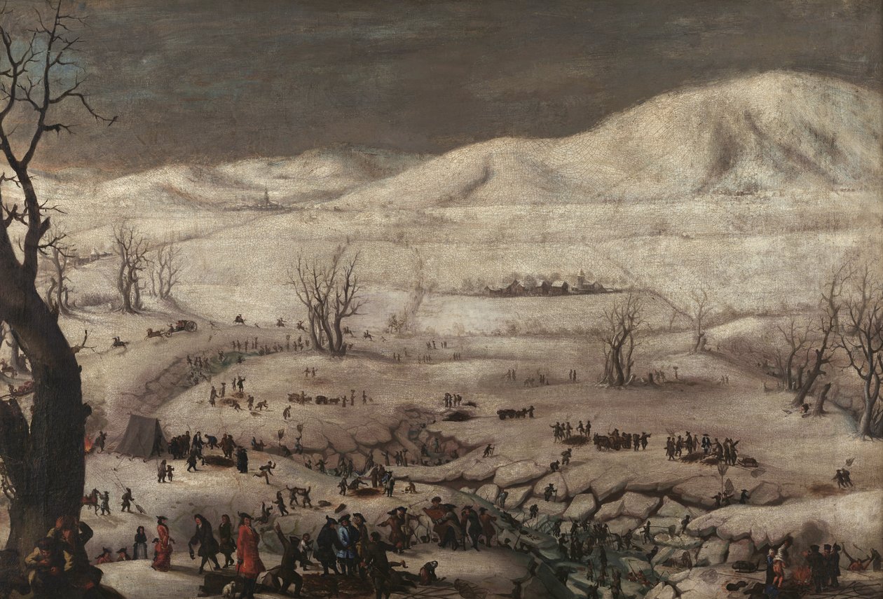 Kalastus Cerknica-järvellä tekijältä Franz Anton von Steinberg