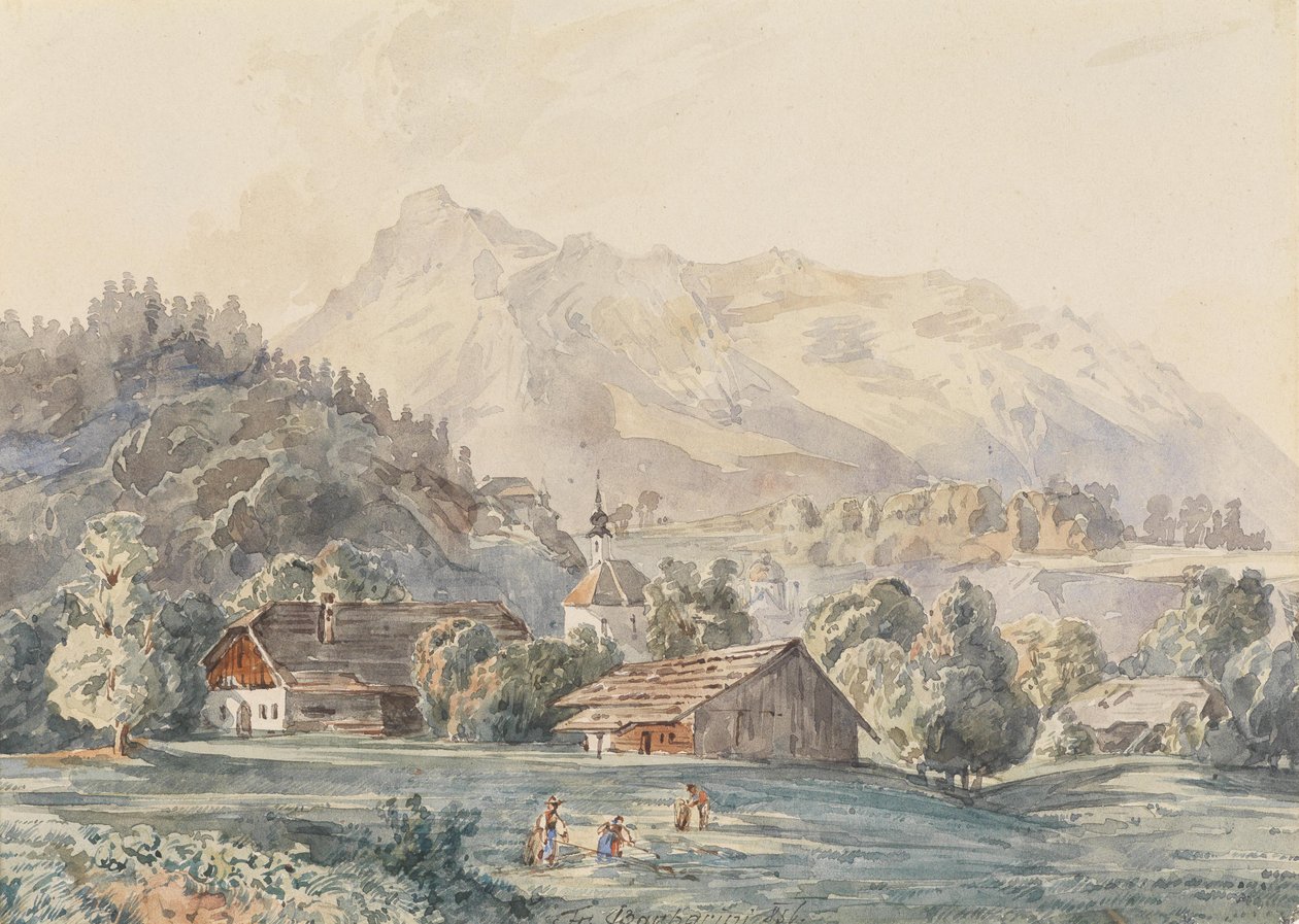 Der Ort Gnigl bei Salzburg tekijältä Franz Barbarini