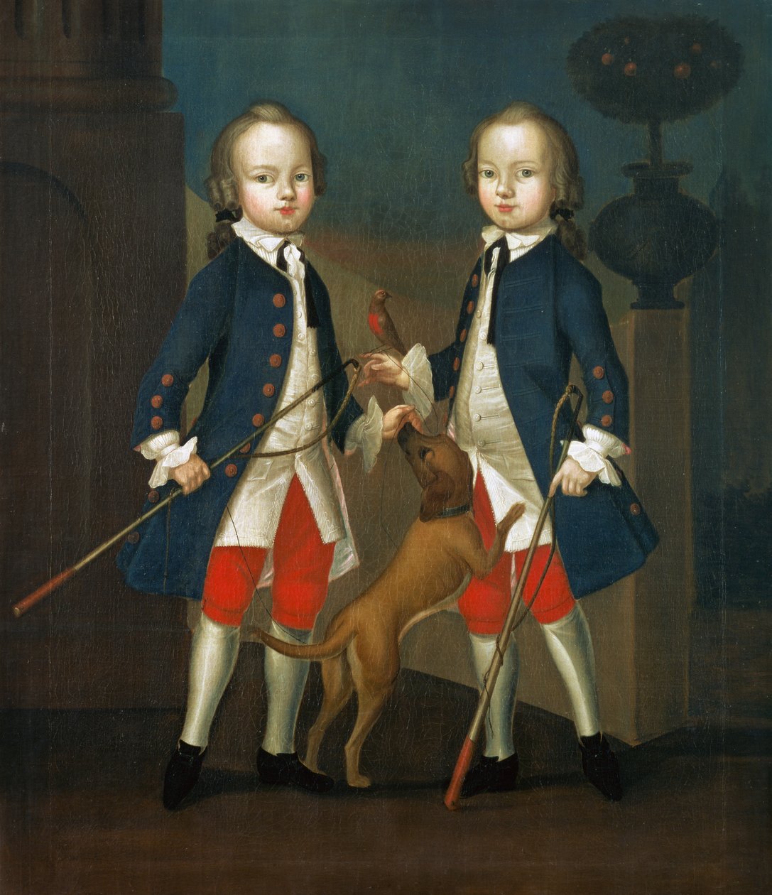 Gosnall-kaksoset: Mestari Thomas ja mestari John Gosnall Bentleystä, n. 1745 tekijältä Franz Cusaude