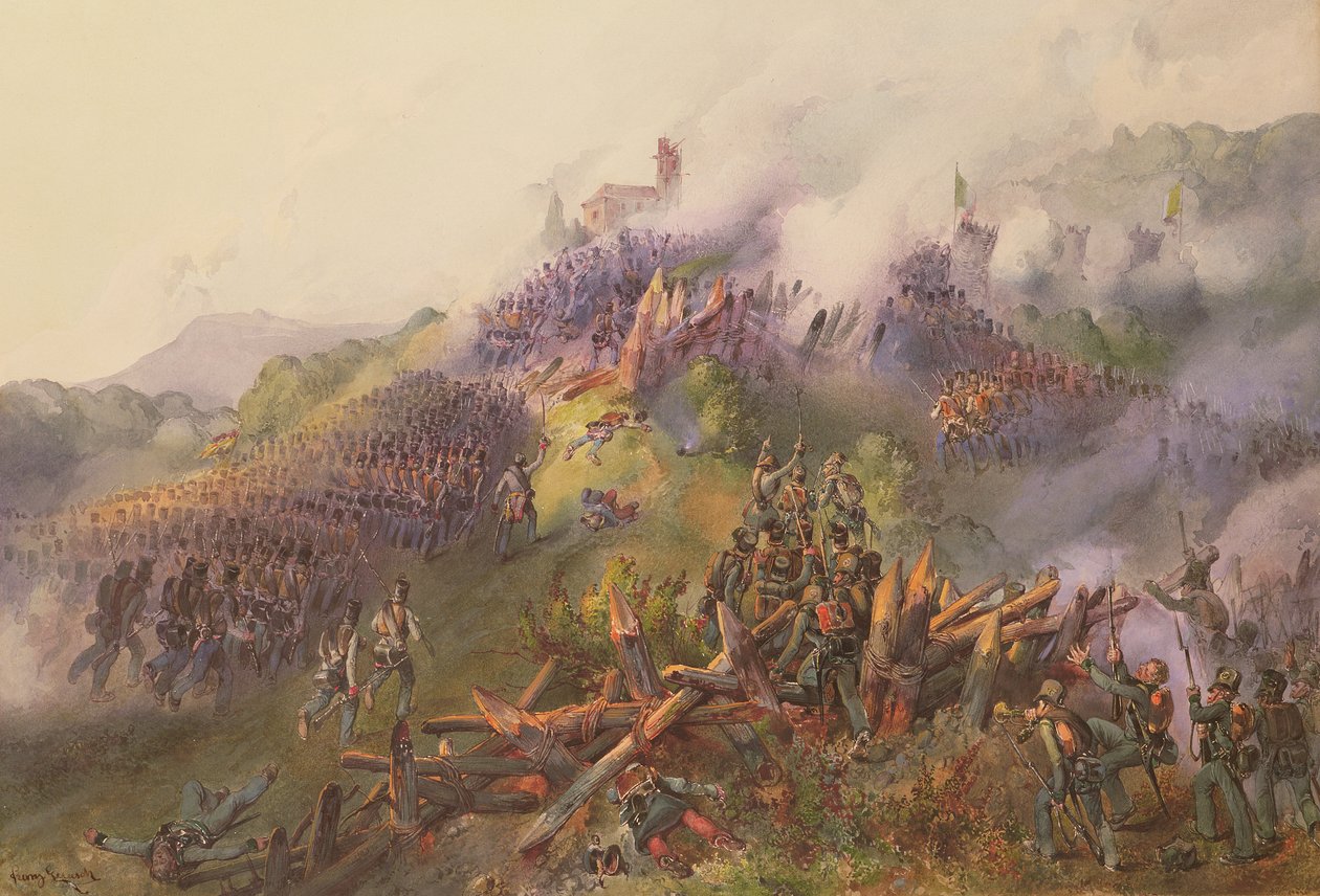 Vicenzan taistelu: Monte Bericon myrsky, kesäkuu 1848 tekijältä Franz Gerusch