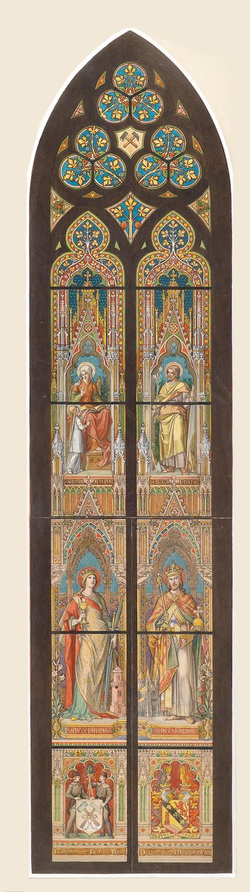 Entwurf für Glasfenster Votivkirche, Wien tekijältä Franz Jobst