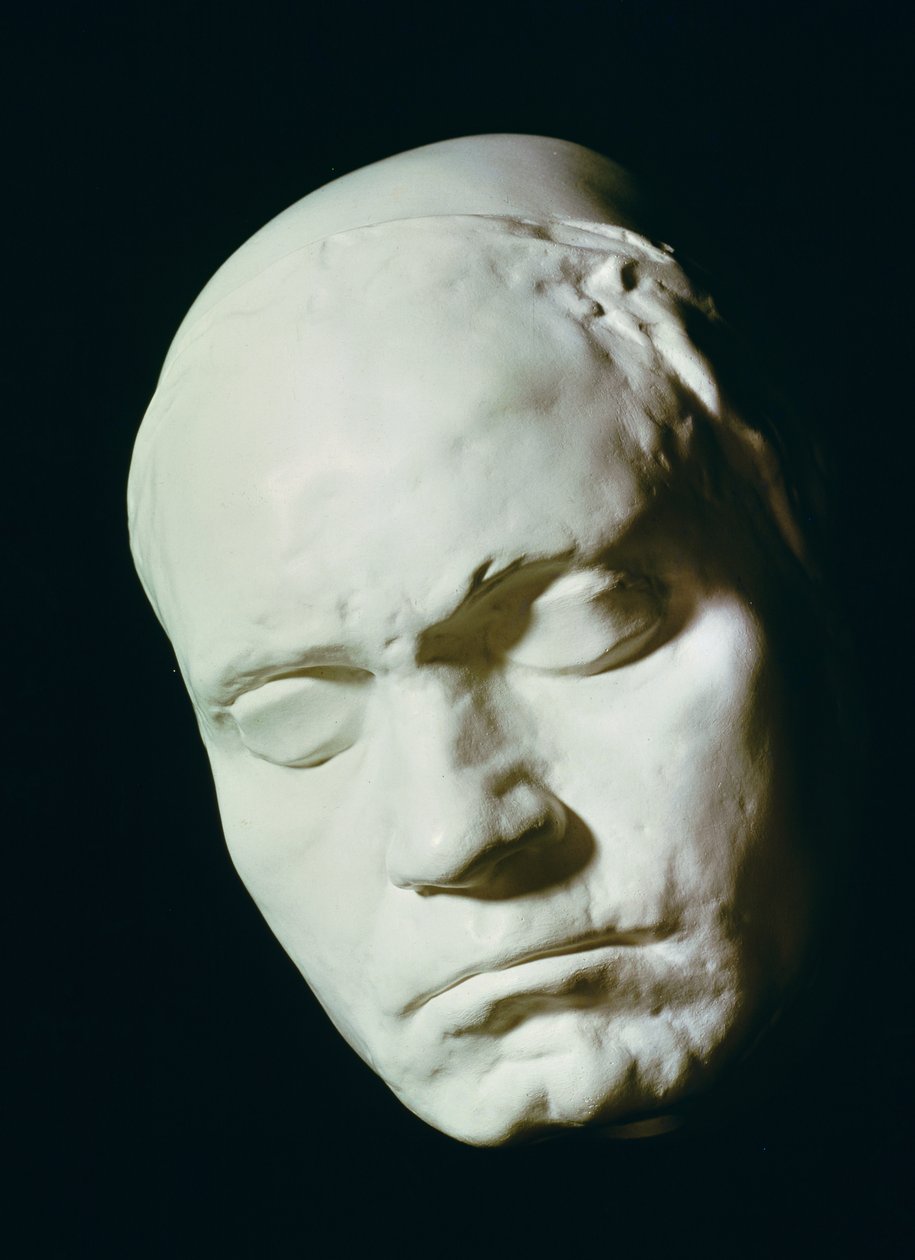 Beethovenin naamio (1770-1827), otettu elämästä 42-vuotiaana, 1812 (kipsi) tekijältä Franz Klein
